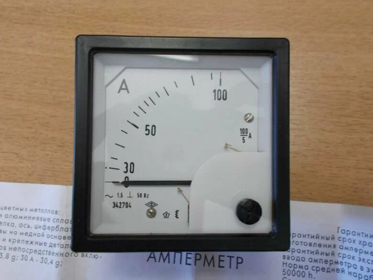 Э42704 Амперметры РФ, размер 72х72